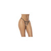 Nuisette en fine résille transparente, avec porte jarretelles amovibles et réglables et string assorti inclus 
